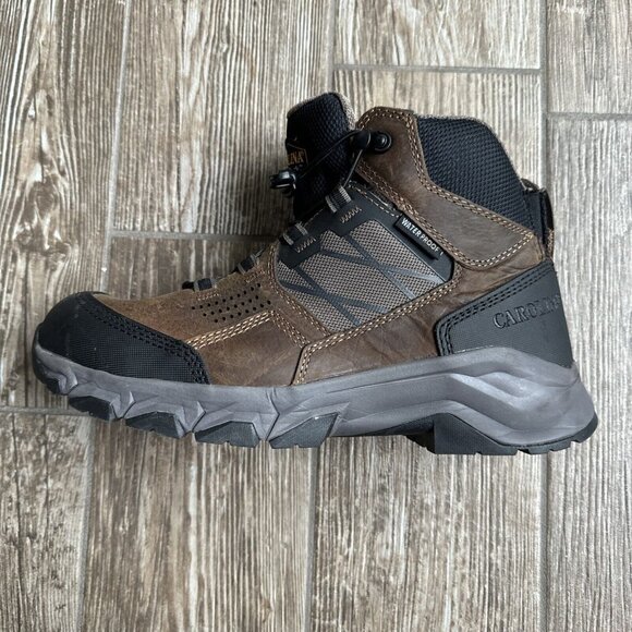 Carolina Boots Men's 11.5D  8" Waterproof Work Brown Leather Fabric Lace CA5053 - Picture 3 of 10